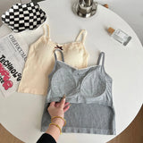 Kukombo Lace Sleeveless Tank Top with Straps Woman Y2k Clothes Summer Black White Sexys Corset Camisole Women Crop Tops with Cups 2024