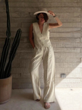 Kukombo Justine High Waist Pants Suit Set