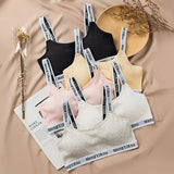 Kukombo Girl Sports Crop Tank Top with Cups Summer Black White Pink Halter Neck Camisole Sleeveless Corset Tops Underwear for Women 2024