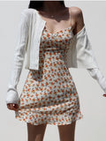 Kukombo Vintage Flower Suspenders Women Summer Dress Clothes Sleeveless Fashion Beach Mini Short Dresses for Women Vacation Outfits 2024