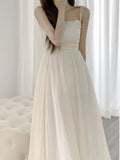 Vintage Casual Women Summer Dress Spaghetti Strap Elegant Fashion Party Evening Robe Female Solid Chic Prom Vestidos New
