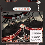 Chinese Hanfu Ethnic minority clothing Exotic style black Hani printed embroidery silver ornaments Han elements improved suit