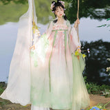Chinese Traditional Hanfu Costume Woman Ancient Han Dynasty Dress Oriental Princess Dress Lady Elegance Tang Dynasty Dance Wear