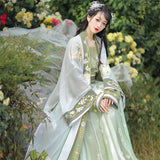 Hanfu Women Plus Size Ancient Chinese Traditional Hanfu Set Female Cosplay Costume Party Outfit Summer Dance Hanfu Green Dress