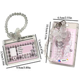 INS Crystal Butterfly Photocard Holder Transparent 3 inch Photo Sleeve Student Bus ID Card Case Idol Photo Card Protector