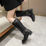 Kukombo Motorcycle Boots Women's INS Hot Sale Shoes Platform Combat Botas Women Boots Trend 2023 Goth Cowboy Boot