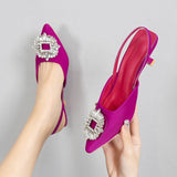 Kukombo Summer shoes for women 2022 New Women's Shoes Wedding Shoes Sequined Exposed Documentary Shoes Pointed Toe Temperament Spring