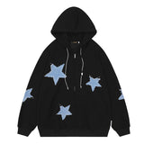 Kukombo Star Patch Aesthetic Zip Up Hoodie