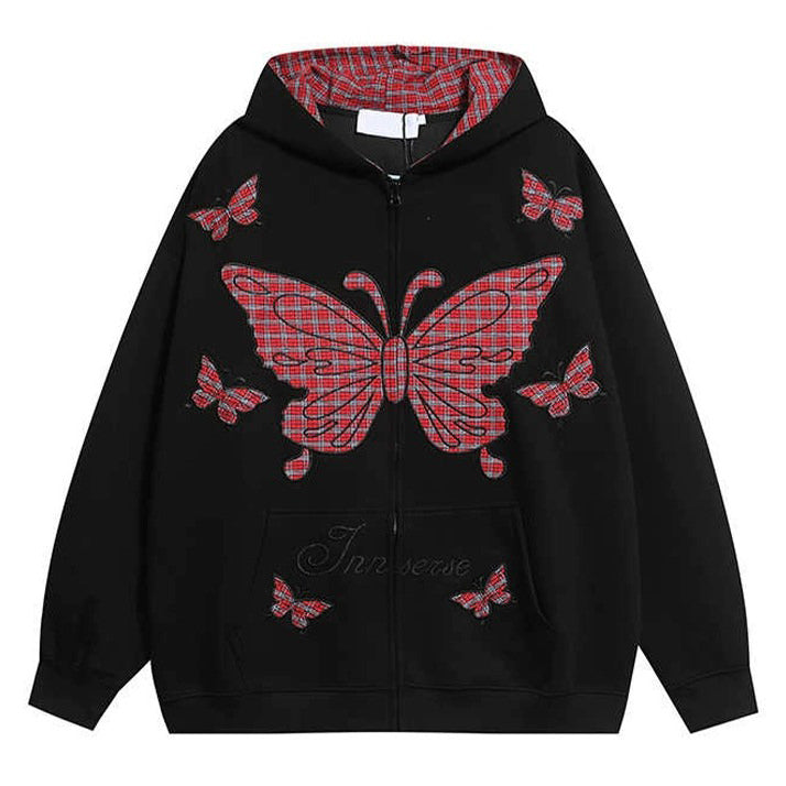 Kukombo Teen Spirit Grunge Butterfly Hoodie
