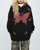 Kukombo Teen Spirit Grunge Butterfly Hoodie