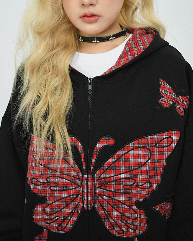 Kukombo Teen Spirit Grunge Butterfly Hoodie