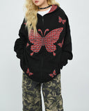 Kukombo Teen Spirit Grunge Butterfly Hoodie