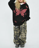Kukombo Teen Spirit Grunge Butterfly Hoodie