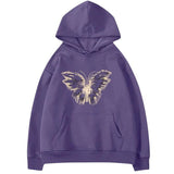Kukombo Butterfly Print Aesthetic Hoodie