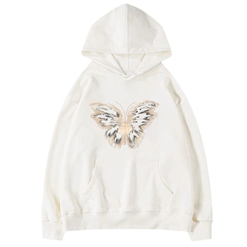 Kukombo Butterfly Print Aesthetic Hoodie