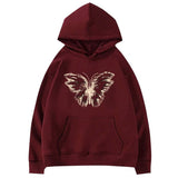 Kukombo Butterfly Print Aesthetic Hoodie