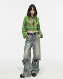 Kukombo Chemistry Knit Cropped Hoodie