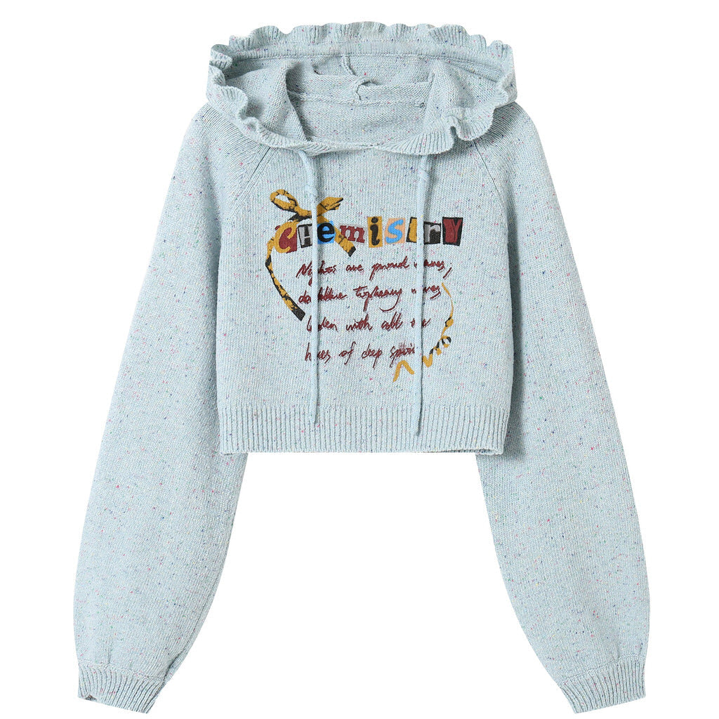 Kukombo Chemistry Knit Cropped Hoodie