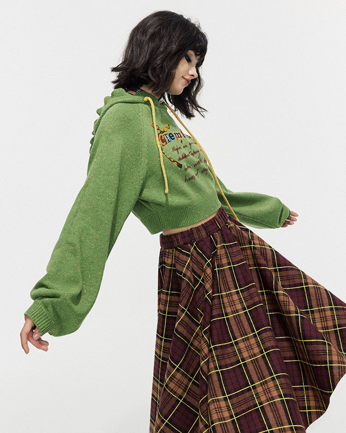 Kukombo Chemistry Knit Cropped Hoodie
