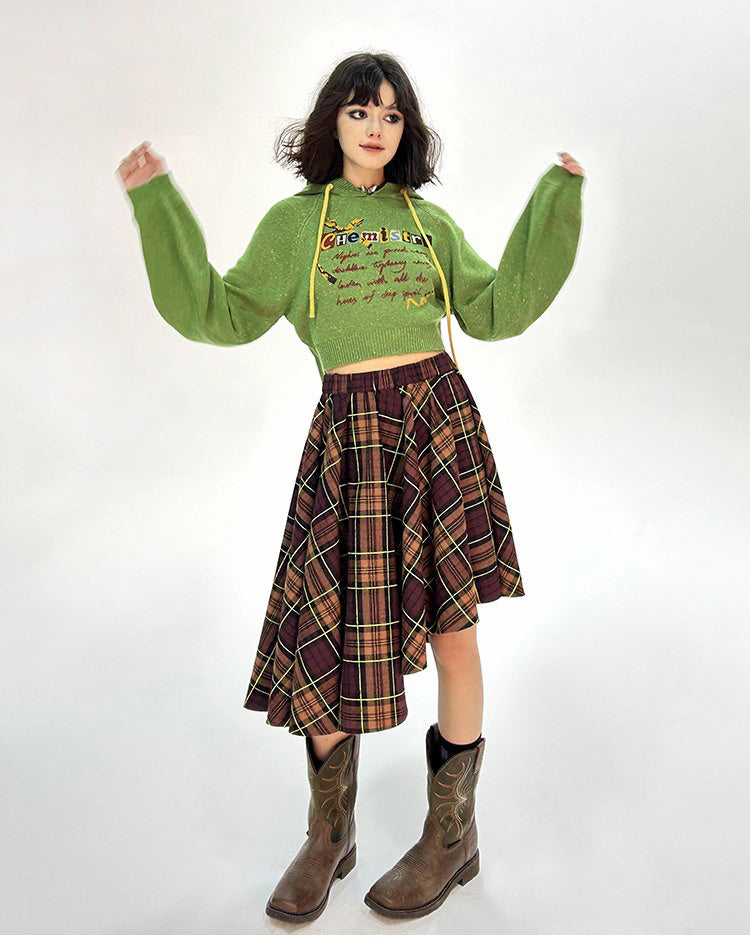 Kukombo Chemistry Knit Cropped Hoodie