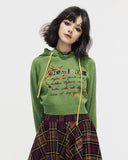 Kukombo Chemistry Knit Cropped Hoodie