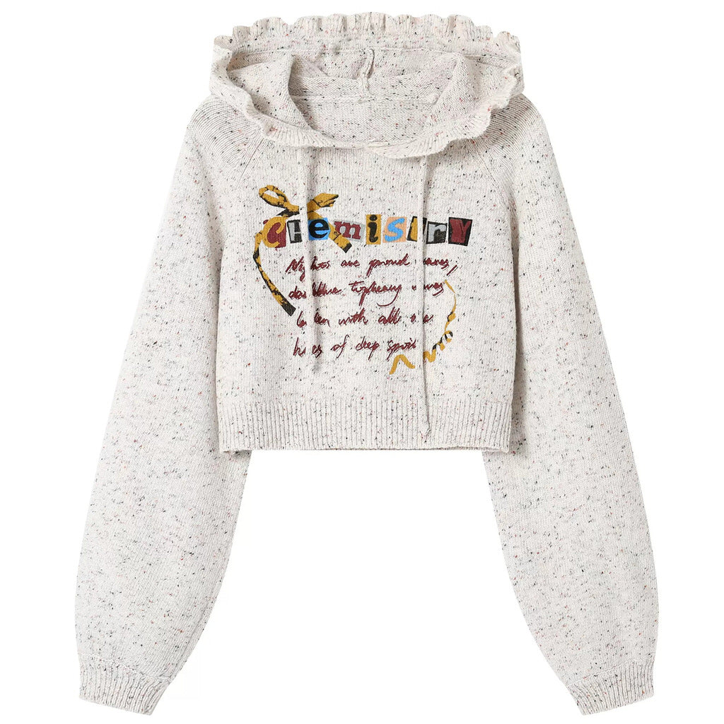 Kukombo Chemistry Knit Cropped Hoodie