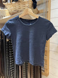 Kukombo Sweet Pink Striped Short Sleeve Tees Women New Casual Slim O-neck Tshirts Tops Female Cute Preppy Style Streetwear T-shirts Y2K