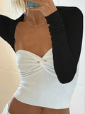 Kukombo Black Long Sleeve Bolero Shrug Cardigan