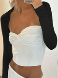 Kukombo Black Long Sleeve Bolero Shrug Cardigan