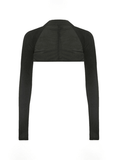 Kukombo Black Long Sleeve Bolero Shrug Cardigan