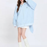 Kukombo Star Girl Aesthetic Bunny Ears Hoodie