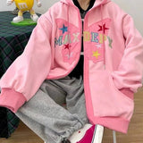 Kukombo Butterfly Embroidery Zip Up Hoodie