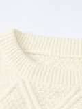 Kukombo Cable Knit Cropped Sweater