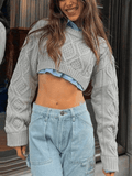 Kukombo Cable Knit Cropped Sweater