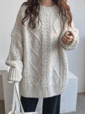 Kukombo Cable Knit Jumper Sweater