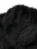 Kukombo Spring Outfits Women Faux Fur Short Jackets Fashion Lapel Long Sleeves Solid Plush Crop Coats Female Autumn Winter New Warm Outwears