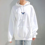 Kukombo Vintage White Angel Print Hoodie Women 2020 Autumn White Cotton Long Sleeve Zipper Tops Female Casual Chic Streetwear Hoodied