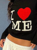 Kukombo Love Me Black Pullover Sweater
