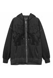 Kukombo Cherub Print Zipper Hoodie
