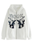 Kukombo Cherub Print Zipper Hoodie