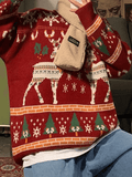 Kukombo Christmas Deer Crew Neck Sweater