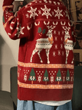 Kukombo Christmas Deer Crew Neck Sweater