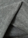 Kukombo Color Block Splice Letter Embroidery Embellished Oversized Hoodie