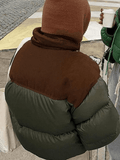 Kukombo Color Block Zip Up Puffer Jacket