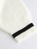 Kukombo Contrasting Trim Vintage Sweater