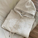 Kukombo Coquette Bow Lace Hoodie