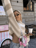 Kukombo Crew Neck Pullover Striped Knit Sweater