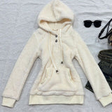 Kukombo Outfit Women's winter Hoodie Sweet Sexy Kawaii Pullover High waist Slim Pockets Long Sleeves Coat Korea Cute Top Femme Harajuku Hoodies