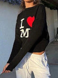 Kukombo Love Me Black Pullover Sweater