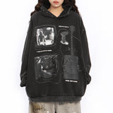 Kukombo Downtown Girl Aesthetic Oversized Hoodie